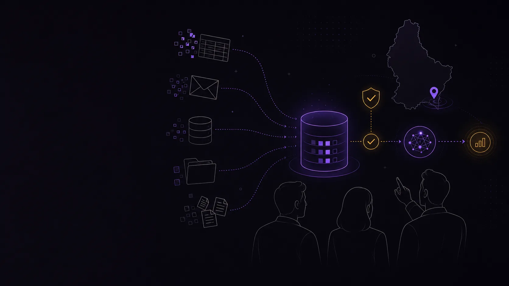 Luxembourg SME team turning scattered business data into one clean source before an AI pilot